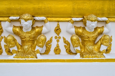 Thai style statue at temple, Ubonratchathanee province, Thailand  の写真素材