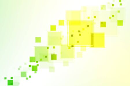 abstract yellow and green box square background.の写真素材