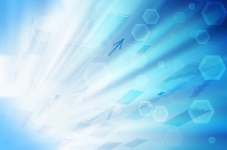blue ray of technology background.の写真素材