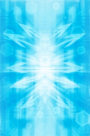 Abstract blue with arrow technology background の写真素材