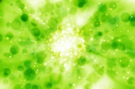 Abstract green bokeh light background.の写真素材