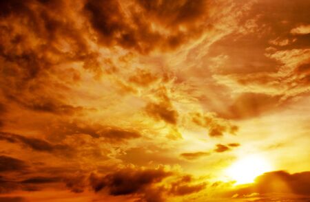 Colorful sky at sunset の写真素材
