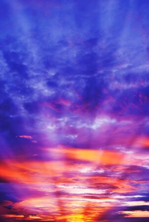 Colorful sky at sunset の写真素材