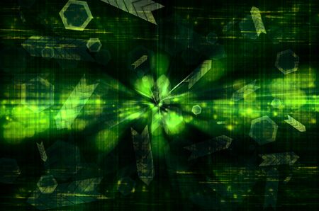abstract dark green technology backgroundの写真素材