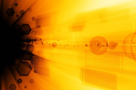 Abstract dark yellow technology background の写真素材