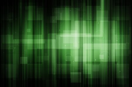Abstract green technology in dark background.の写真素材