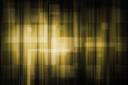 Abstract yellow technology in dark background.の写真素材