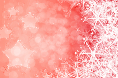 Red christmas background with snowflake  の写真素材