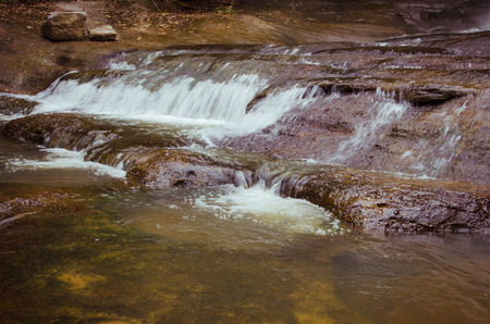 Waterfall in the forest of Thailand.の写真素材