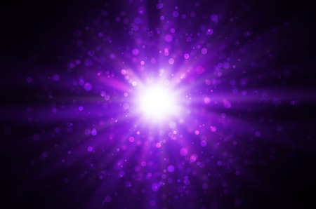 light bokeh on dark purple background.の写真素材