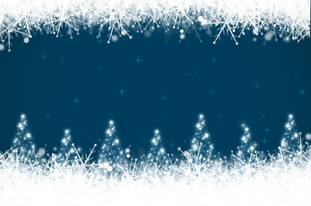 Abstract christmas background with christmas tree and snowflakes.の写真素材