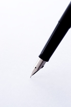 fountain pen on white backgroundの写真素材
