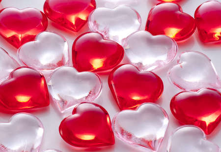 a background image of red heartsの写真素材