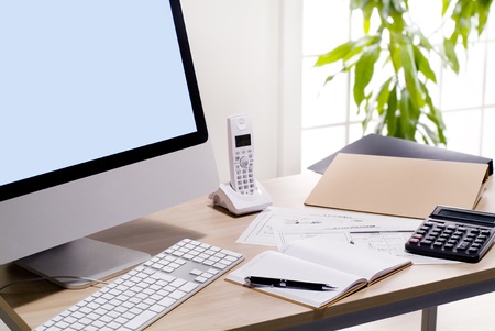 desk work  of office workersの写真素材