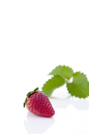 strawberry isolated on white backgroundの写真素材