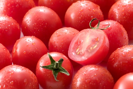 background image of fresh tomatosの写真素材