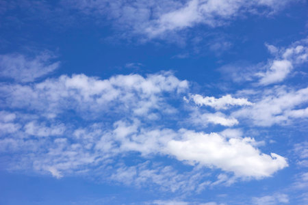White cloud and blue skyの写真素材