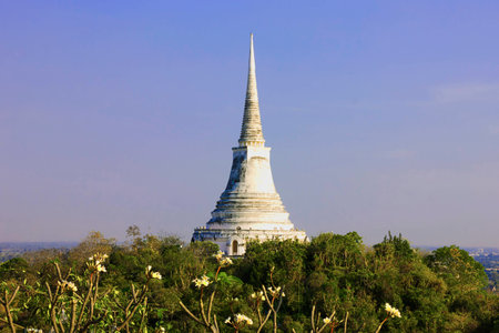 Pagoda on top of the hillの写真素材