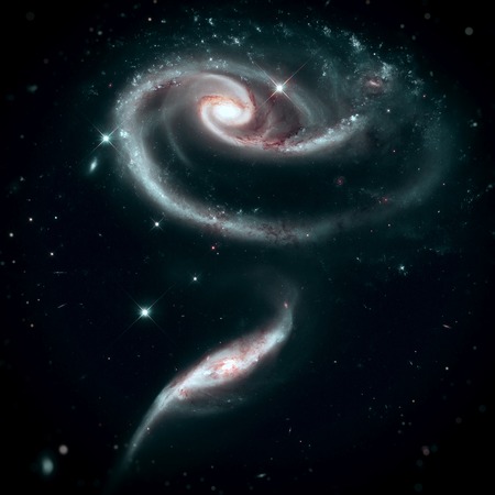 A Rose Made of Galaxies UGC 1810 and UGC 1813. Group of spiral galaxies in the constellation...