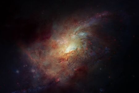 Nebula, galaxy and stars. Abstract science background.の写真素材