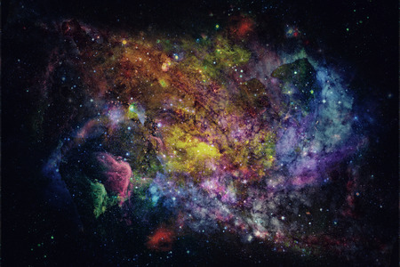 Nebula and galaxy in spaceの写真素材