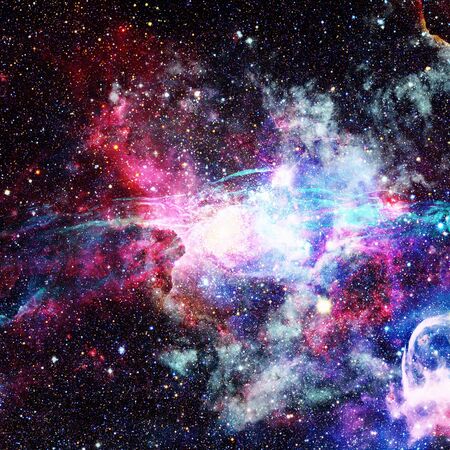 Nebula and stars in outer space. Elements of this image furnished by NASA.の写真素材