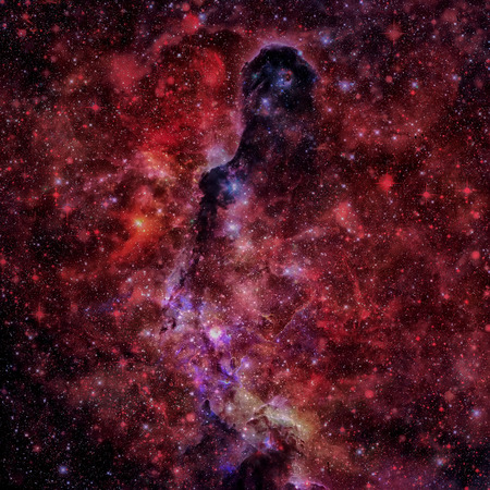 Nebula and stars in outer space.