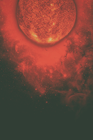 Solar System - Sun. It is the star at the center of the Solar System. Sun is a G-type main-sequence star and it is informally referred to as a yellow dwarf. Elements of this image furnished by NASA.の写真素材