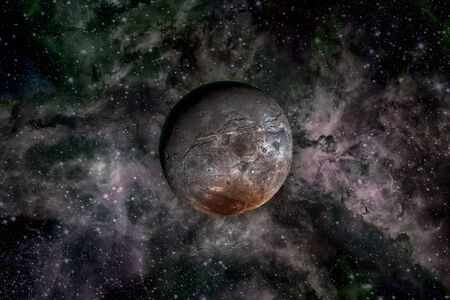 Charon is the largest moon of the dwarf planet Pluto.の写真素材