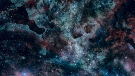 Universe filled with stars, nebula and galaxy.の写真素材