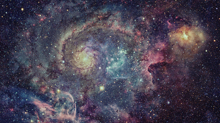 Nebula and stars in deep space.の写真素材
