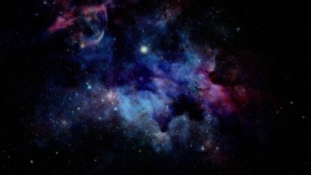 Galaxy and nebula.の写真素材