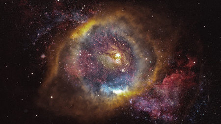 Galaxy in space, beauty of universe, black hole.の写真素材