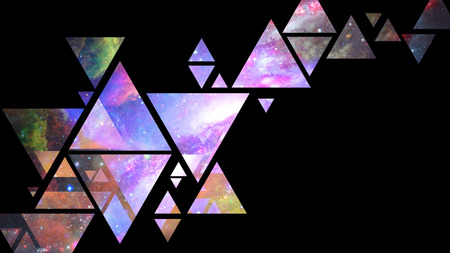 Space and geometry design. Minimal art concept. Abstract background.の写真素材