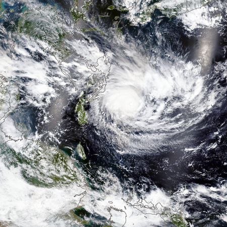 Super Typhoon in The Philippines.の写真素材