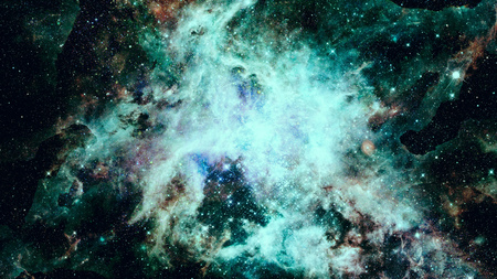 Starry deep outer space - nebula and galaxy.の写真素材