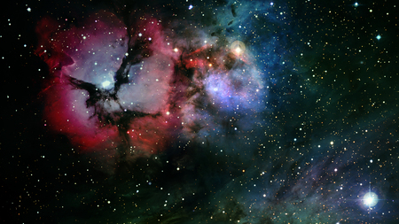 Cosmic landscape, beautiful science fiction wallpaper.の写真素材