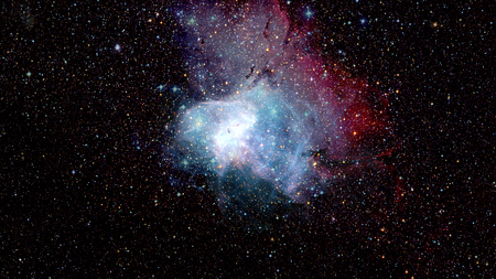 Awesome beautiful nebula somewhere in outer space. Elements of this image furnished by NASAの写真素材