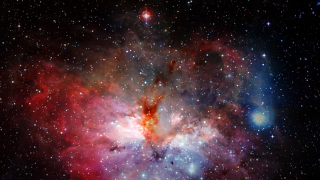 Cosmic landscape, beautiful science fiction wallpaper with endless deep space. Elements of this image furnished by NASAの写真素材