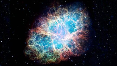 Infinite space background with nebulas and stars.