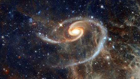 Galaxy in space, beauty of universe, black hole.の写真素材