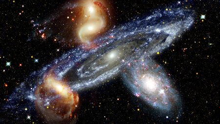 High definition star field, colorful night sky space. Nebula and galaxies in space. Astronomy...