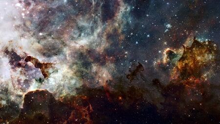 Infinite space background with nebulas and stars.