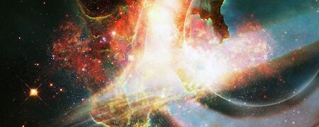 Black hole in deep space.