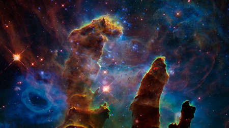 Blue space nebula