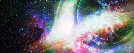 Gargantua galaxy design, Black hole shine in universe, inspiration from interstellar movie.の写真素材