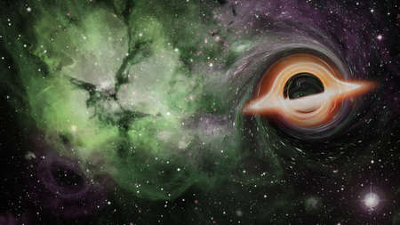 Black hole in the nebula.の写真素材