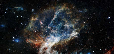 Starry deep outer space. Nebula and galaxy.の写真素材