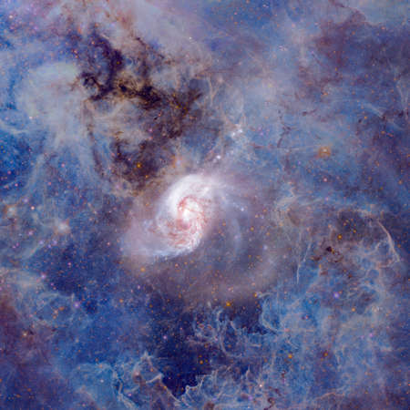 Nebula and stars in deep space.の写真素材