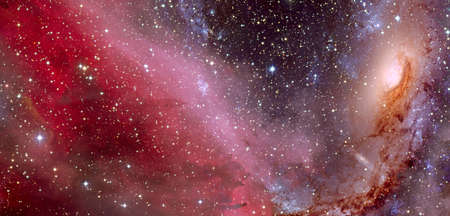Nebula and stars in deep space.